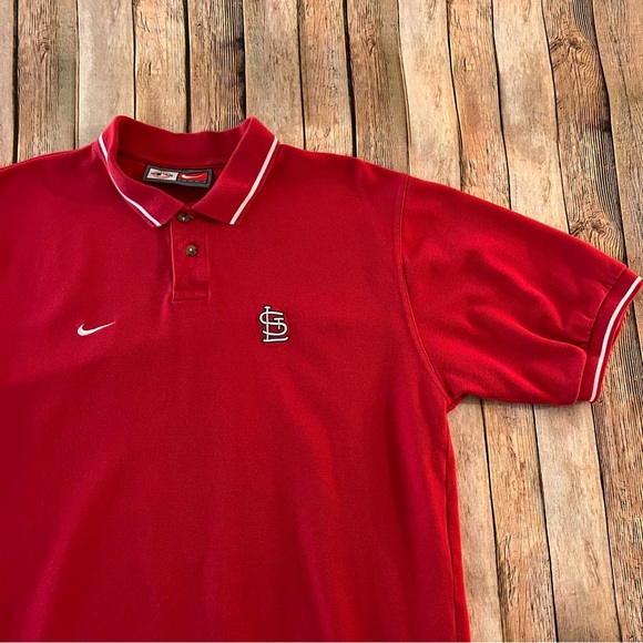 Nike mens Saint Louis Cardinals short sleeve polo shirt | size large - Picture 2 of 8